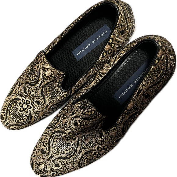 Giorgio Brutini Men\'s Black Gold Cabal Loafer SIZE USM 12 (MB2) main image 9